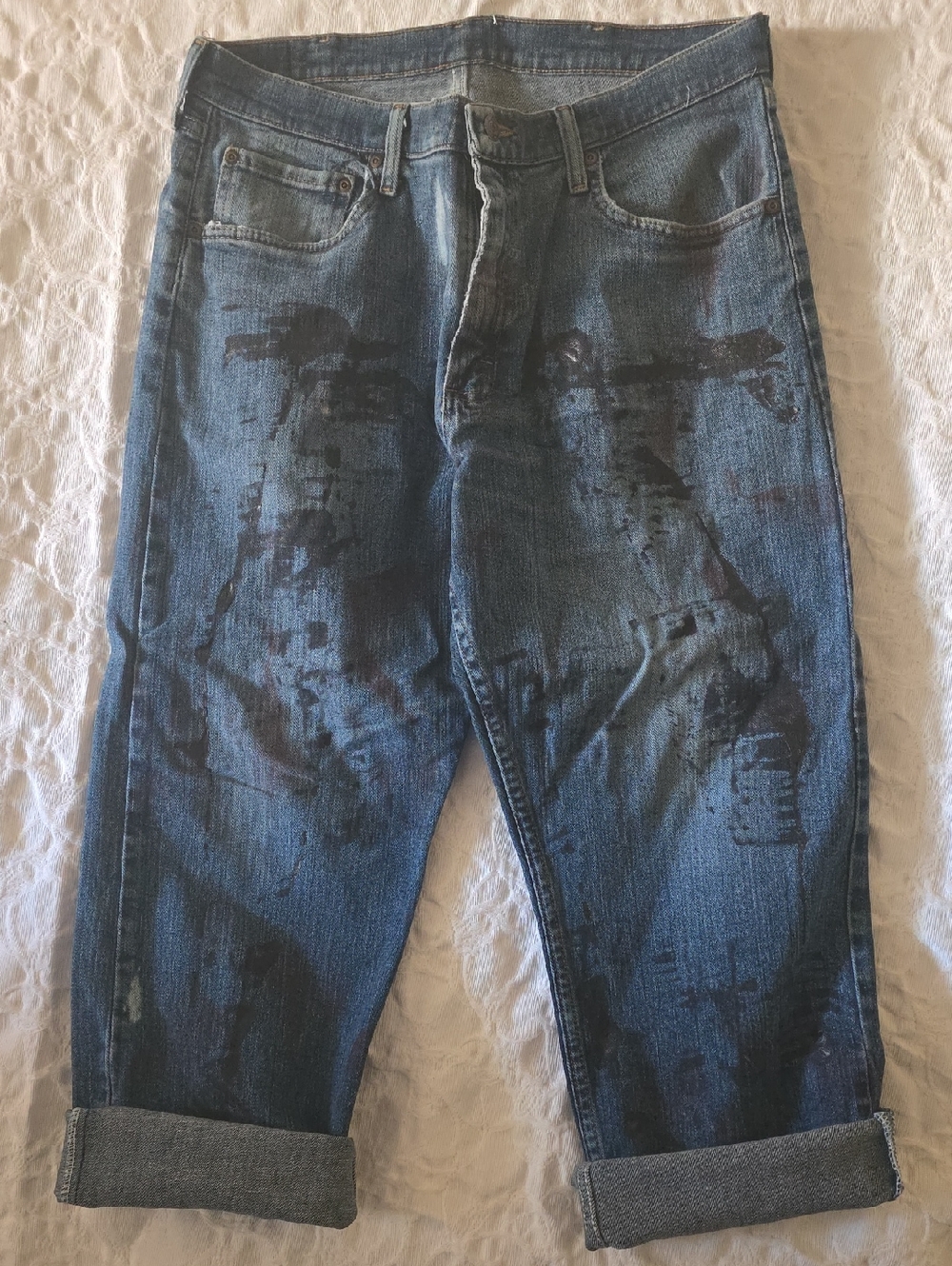 Wrangler Men's Upcycled Hand Painted Jeans
